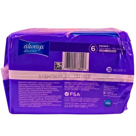 Always Discreet Extra Heavy Long Pads 28 Ct (2-Pack) - New 5