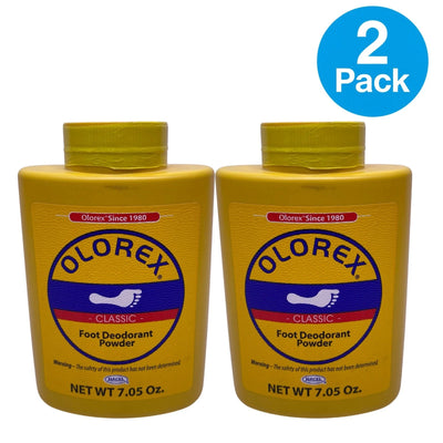 Olorex Classic Foot Deodorant Powder 7.05 oz 2 Pack New Exp 12/28