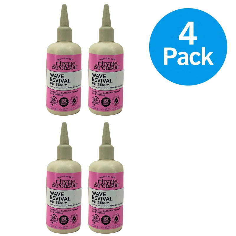 Rhyme & Reason Wave Revival Gel Serum - Jojoba Oil & Sea Minerals - 4 Pack