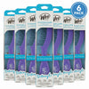 Wet Brush purple hybrid detangling comb for thin hair - 6 pack set