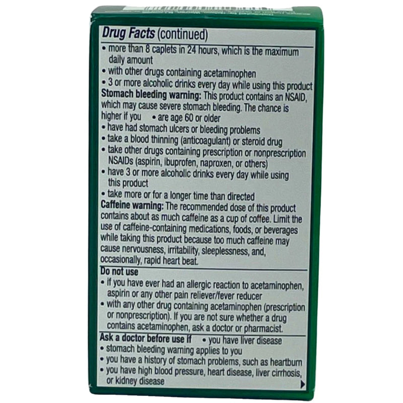 Excedrin Extra Strength Pain Reliever Caplets 24 Count 3 Pack Exp 11/28 New