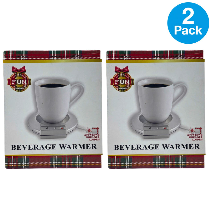 The Original Fun Workshop Electric Beverage Warmer Desktop Mug Heating Pad 2 Pac