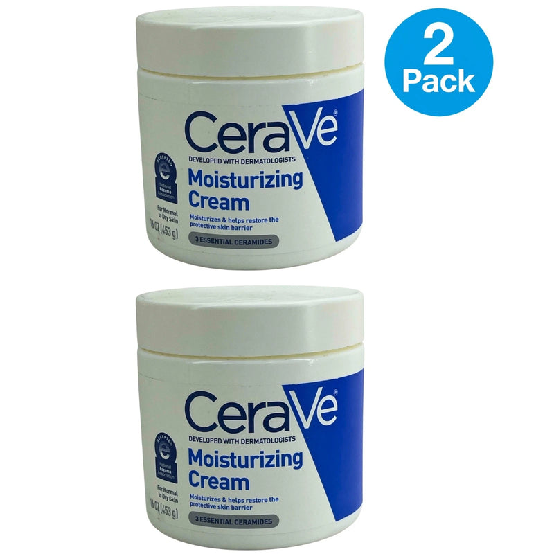 CeraVe Moisturizing Cream for Normal to Dry Skin 3 Essential Ceramides 16 Oz 2 P