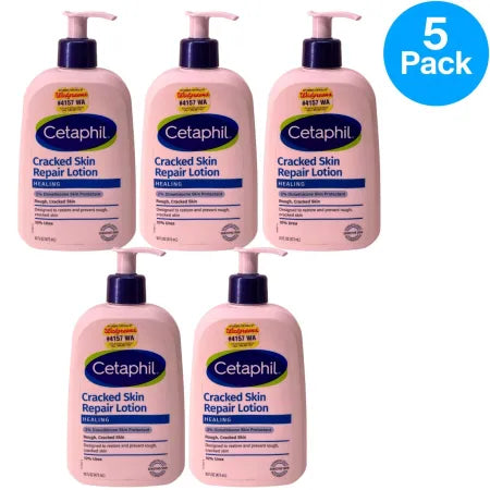 Cetaphil Cracked Skin Repair Lotion 16oz bottles 5 pack bundle for dry skin