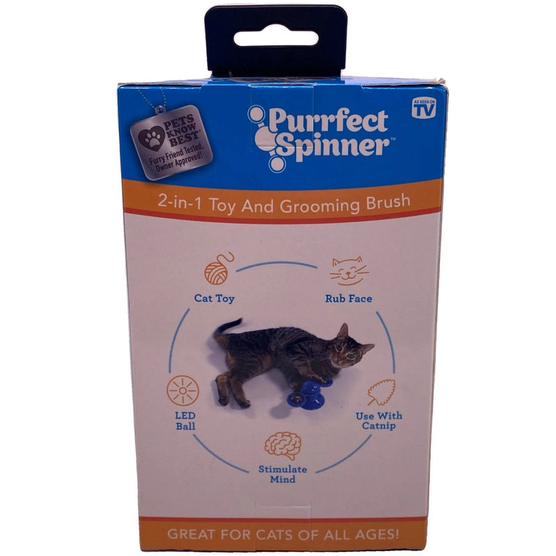 Purrfect Spinner Cat Toy Grooming Brush LED 6 Pack New