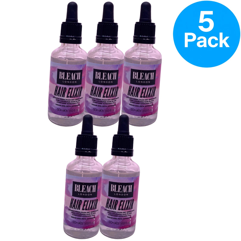 Bleach London Hair Elixir Conditioning Avocado Oil Treatment 50ml 5 Pack New
