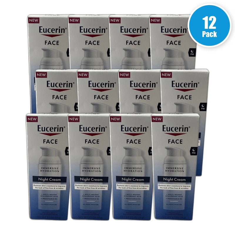 Eucerin Face Immersive Hydration Night Cream Overnight Skincare Pack of 12 New