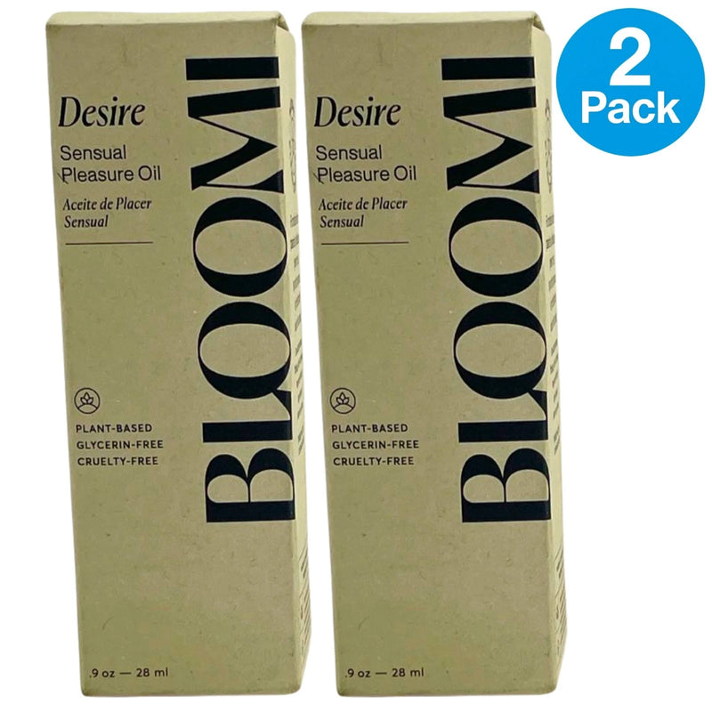 Bloomi Desire Sensual Pleasure Oil Clean Plant-Based Intimate Care 0.9 oz 2 Pack