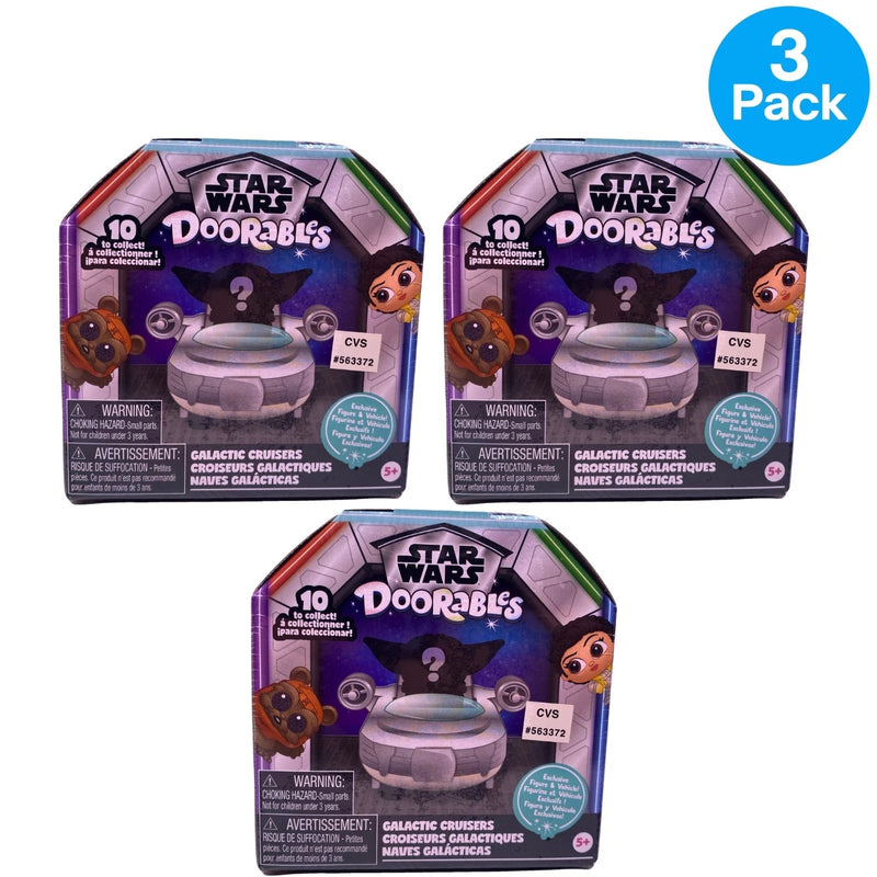 Star Wars Doorables Galactic Cruisers Blind Box Figure & Vehicle Mystery 3 Pack