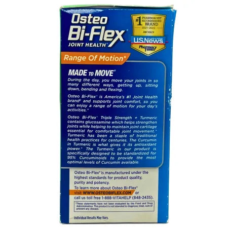 Osteo Bi-Flex Triple Strength + Turmeric 80 Tabs – 1 Pack – New 4