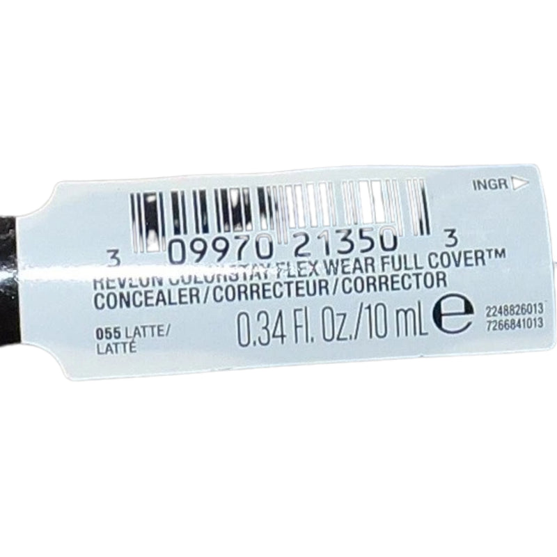 Revlon ColorStay Flex Wear Concealer, Full Coverage, 24HR Wear, 055 Latte, 0.34oz - 1 Pack