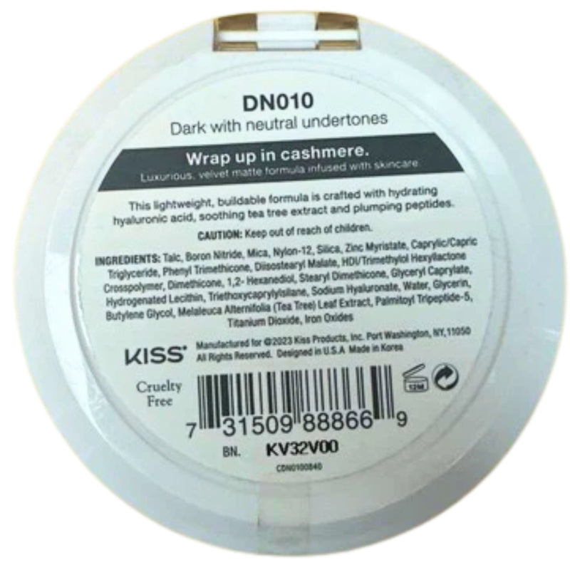 JOAH Perfect Complexion Cashmere Powder Foundation Dark Neutral Undertones DNO10, 0.25 oz - 1 Pack
