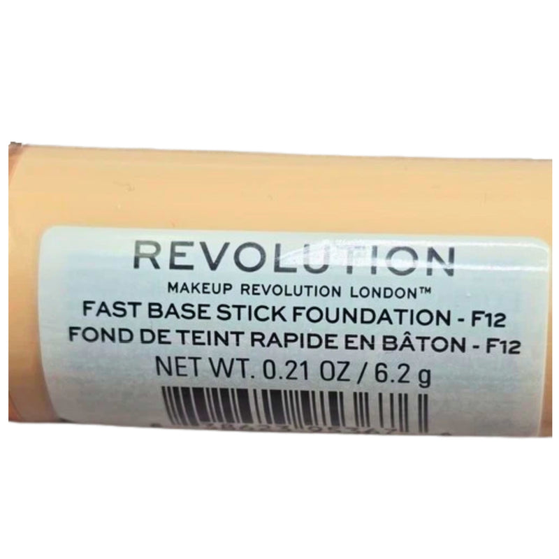 Makeup Revolution London Fast Based Stick Foundation 0.21 oz Color F 12 - 1 Pack