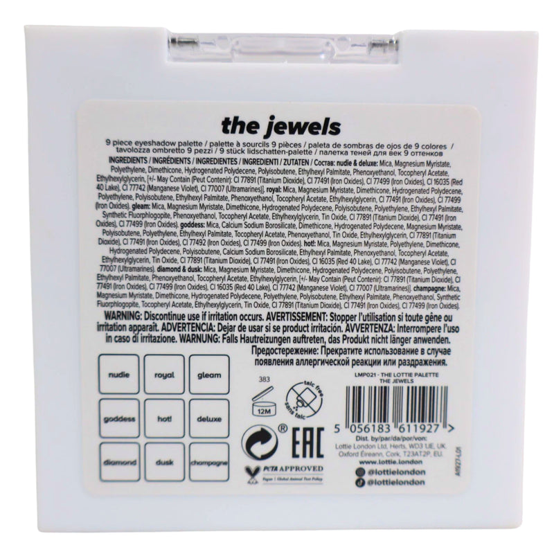 Lottie London 9 Piece Eyeshadow Palette Each THE JEWELS, 0.25 oz - 1 Pack