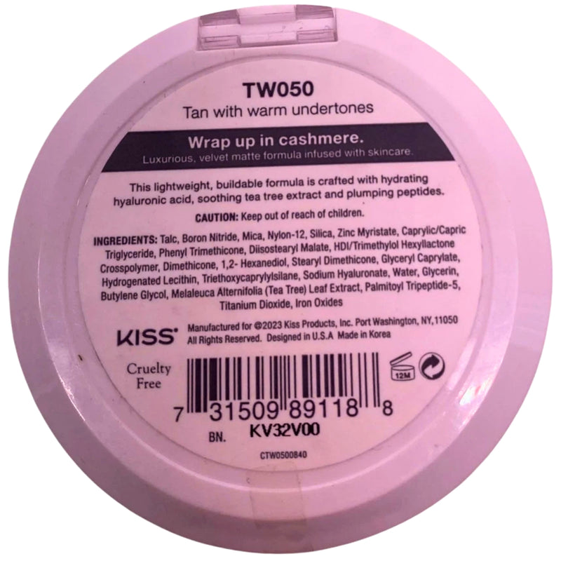 JOAH Cashmere Powder Foundation TW050 Tan Warm Undertones Matte 0.25oz - 1 Pack