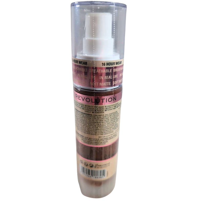 Revolution IRL Filter Foundation Longwear F18 Dark Brown Liquid Cream Coverup - 1 Pack