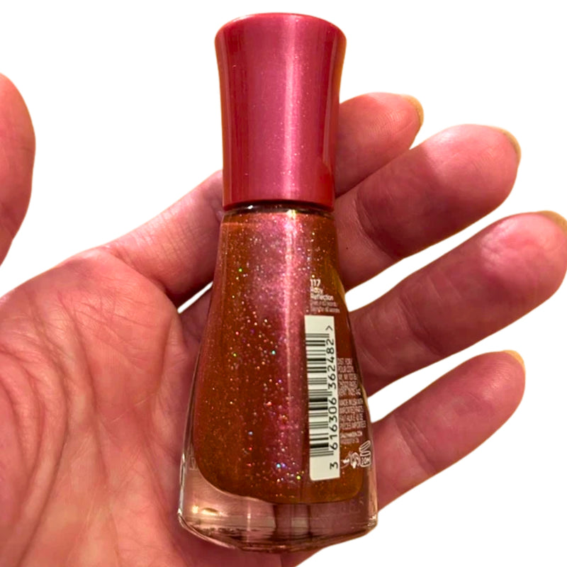 New Sally Hansen Insta-Dri Crystal Glittery Nail Polish Burgundy Ruby Reflection, 0.31 oz - 1 Pack