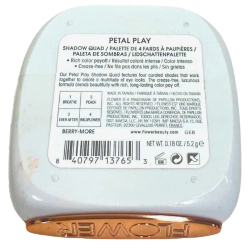 FLOWER Beauty Petal Play Eyeshadow Quad Pallet Berry-More 0.18 oz - 1 Pack