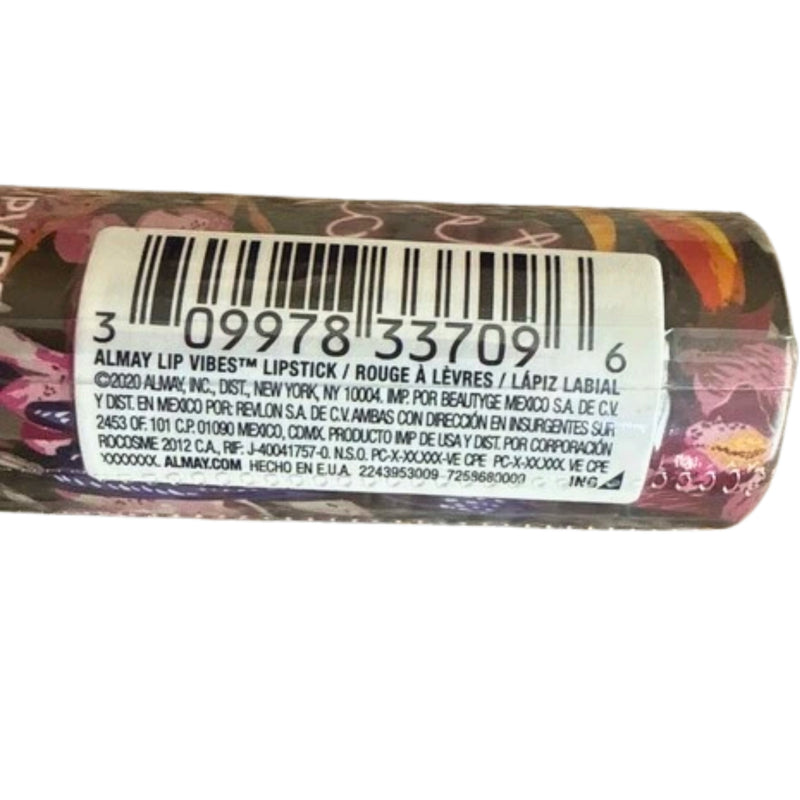 Almay Lip Vibes Lipstick with Vitamin E Oil & Shea Butter, 180 Get Crazy 0.14 Oz - 1 Pack