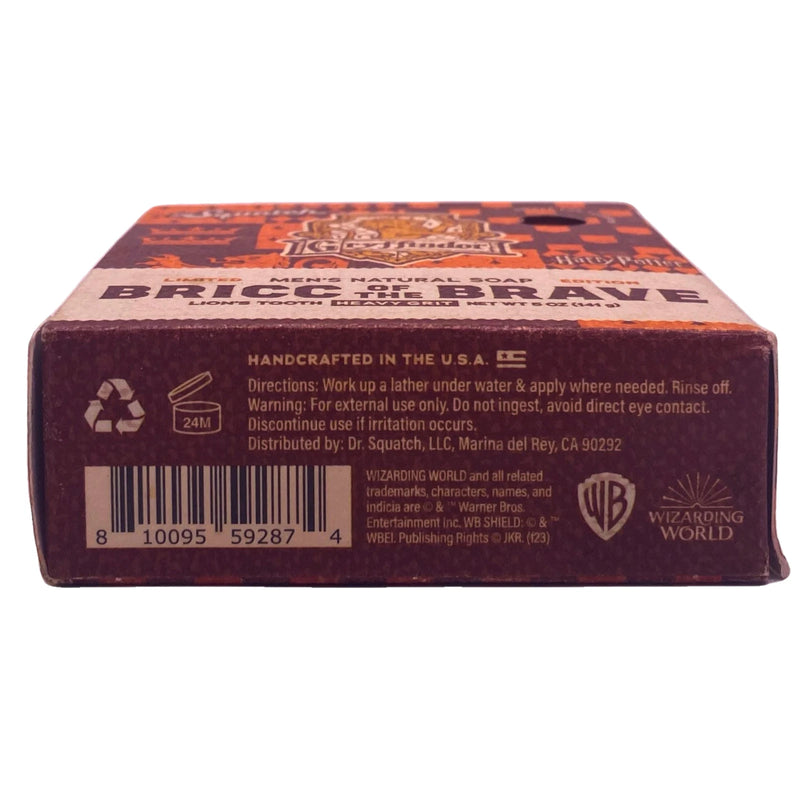 Dr. Squatch Harry Potter Gryffindor Bricc of the Brave Men's Natural Soap 5 oz