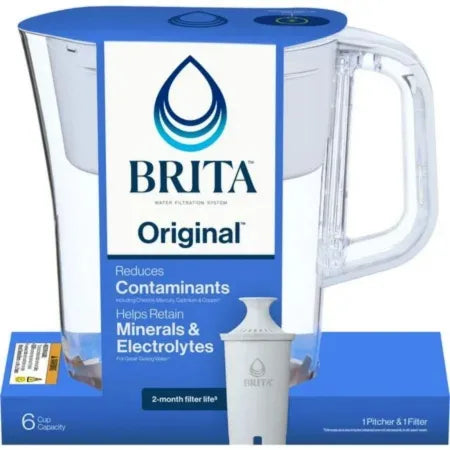 Brita Original Water Filter Pitcher 6-Cup with 1 Filter New