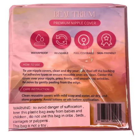 Beautrium Nipple Covers Reusable Waterproof 5 Pack New