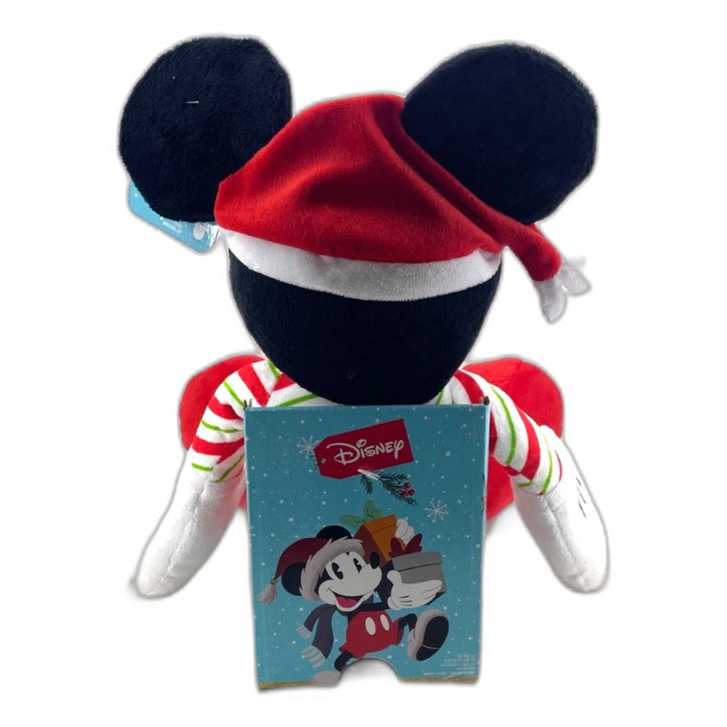 Disney Mickey Mouse 19 in Christmas Plush Stuffed Animal Red Santa Hat New