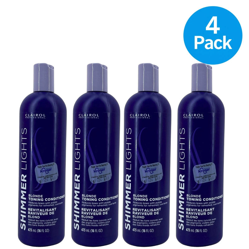 Clairol Professional Shimmer Lights Toning Conditioner 16 OZ 4 Pack New