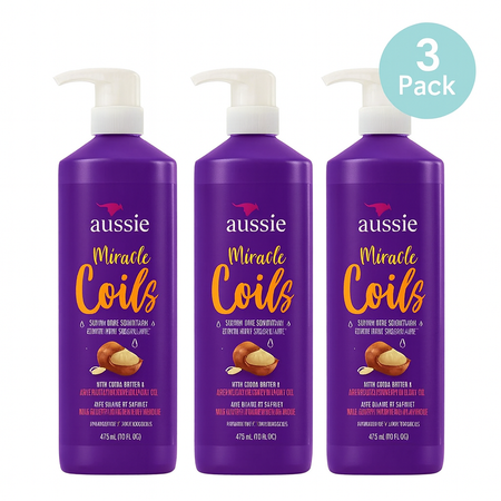 Aussie Miracle Coils Conditioner 16oz 3 Pack New