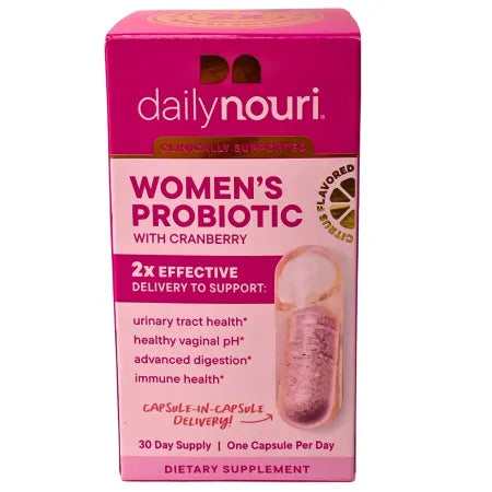 DailyNouri Women's Probiotic with Cranberry 30 Capsules Exp 05/2027