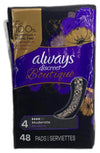 Always Discreet Boutique Incontinence Pads Size 4 Moderate 48ct Pack of 3 New