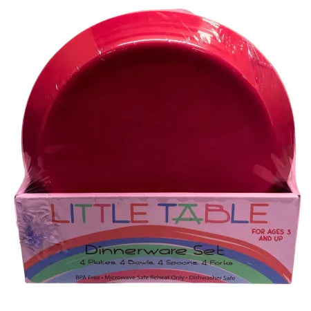 Kids Dinnerware Set 2 Pack Plates Bowls Spoons Forks BPA Free