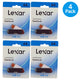 Lexar JumpDrive TwistTurn2 64GB USB 2.0 Flash Drive Swivel 4 Pack New