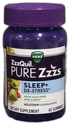 Vicks ZzzQuil Melatonin Destress Sleep Gummies 12ct Exp 02/27 Pack of 2 New