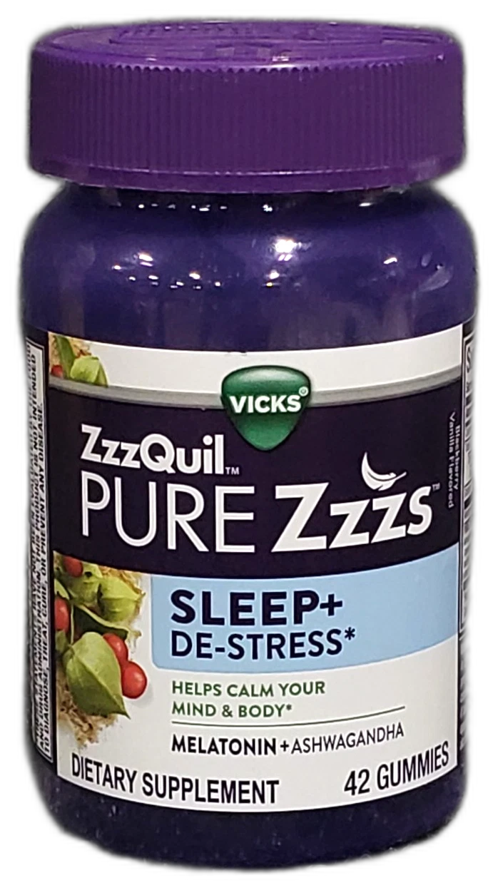 Vicks ZzzQuil Melatonin Destress Sleep Gummies 12ct Exp 02/27 Pack of 2 New