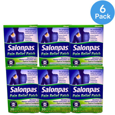Salonpas Relief Patch 6 Pack New 11/2026