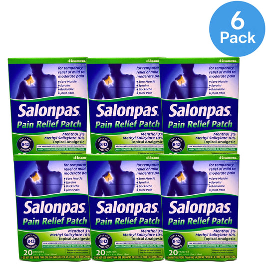 Salonpas Relief Patch 6 Pack New 11/2026