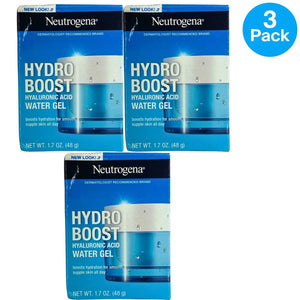 Neutrogena Hydro Boost Hyaluronic Acid Water Gel Facial Moisturizer 1.7 Oz 3 Pac