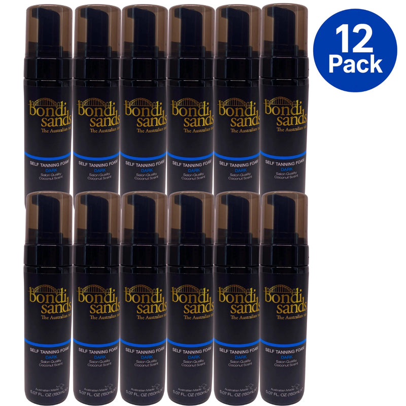 Bondi Sands Dark Self Tanning Foam Salon Quality Coconut Scent 5.07 fl oz 12 Pac