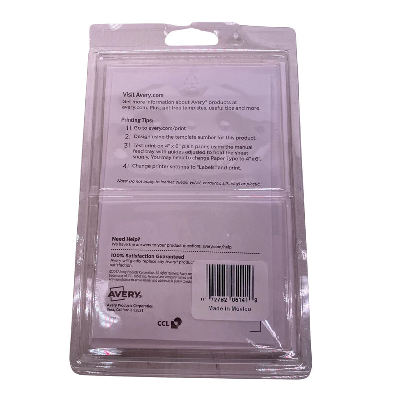 Avery Name Badge Labels 2.33x3.38in 6 Pack New