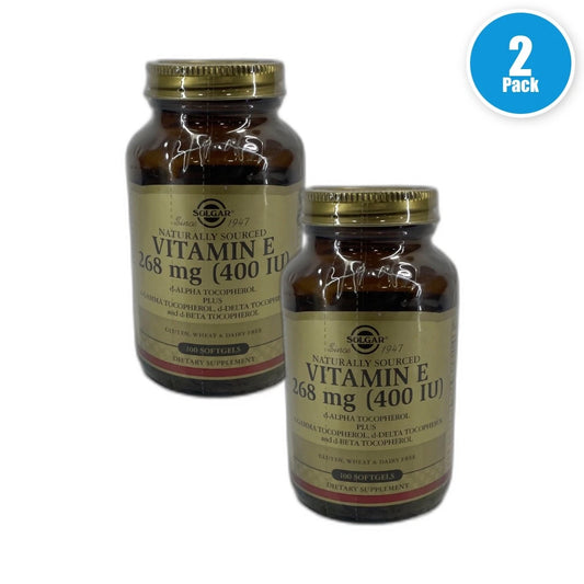 Solgar Vitamin 268 400 Tocopherol Mixed 100ct 200 Total Exp 07/27 Pack of 2 New