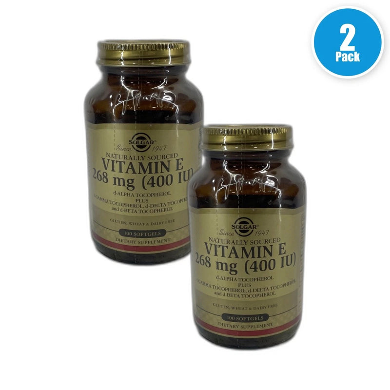 Solgar Vitamin 268 400 Tocopherol Mixed 100ct 200 Total Exp 07/27 Pack of 2 New