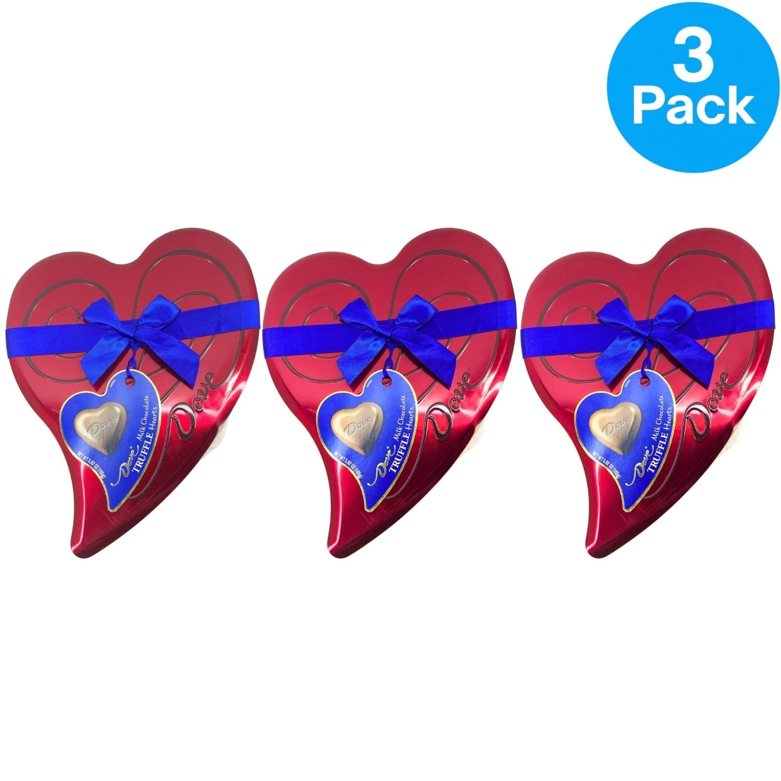 Dove Milk Chocolate Truffle Hearts 5.82 Oz 3 Pack New