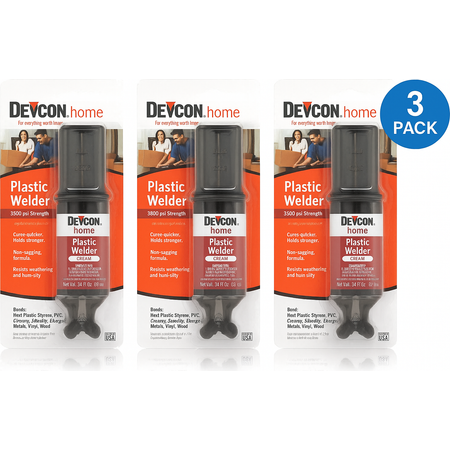 Devcon Plastic Welder Cream 0.84oz 3 Pack High Strength 3500psi New