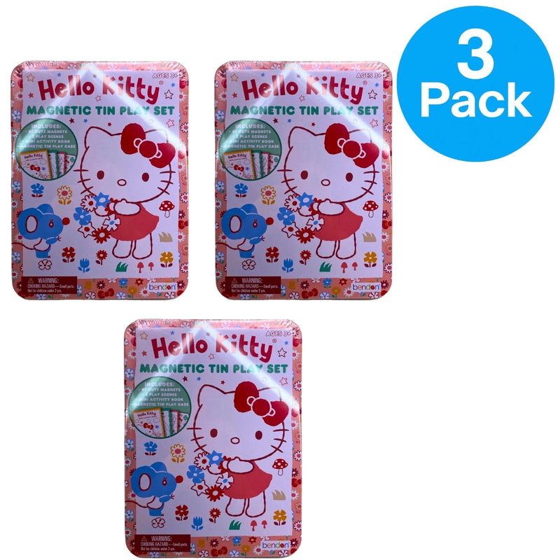 Hello Kitty Magnetic Tin Play Set Bendon Activity Book & Magnets 3 Pack Set