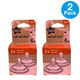 Tommee Tippee Fast Flow Bottle Nipples 6m+ 2 Pack New