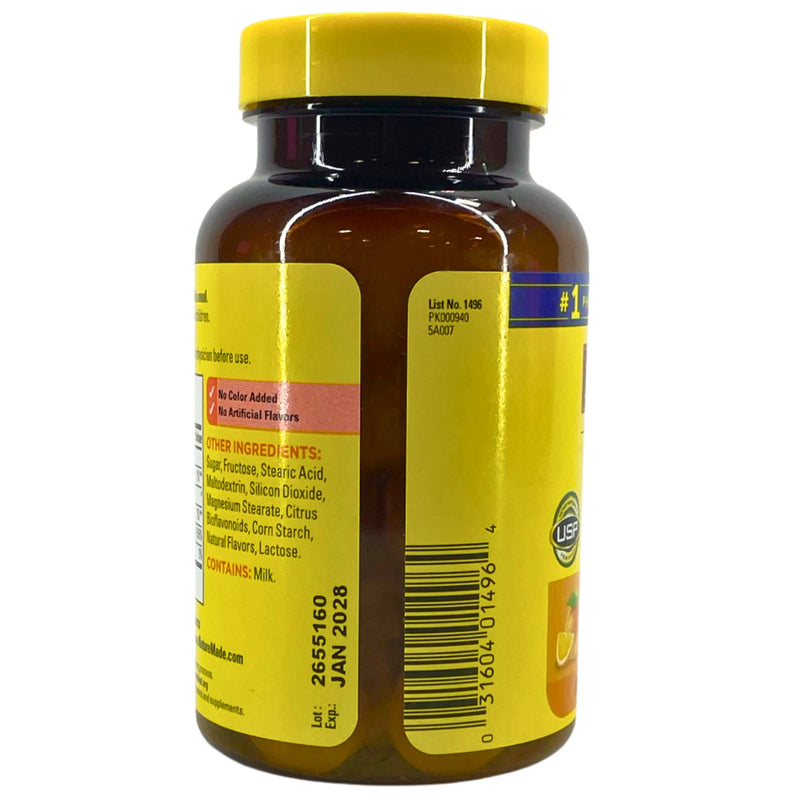 Nature Made Chewable Vitamin C 500 mg Immune & Antioxidant Orange 60 Tab 3 Pack