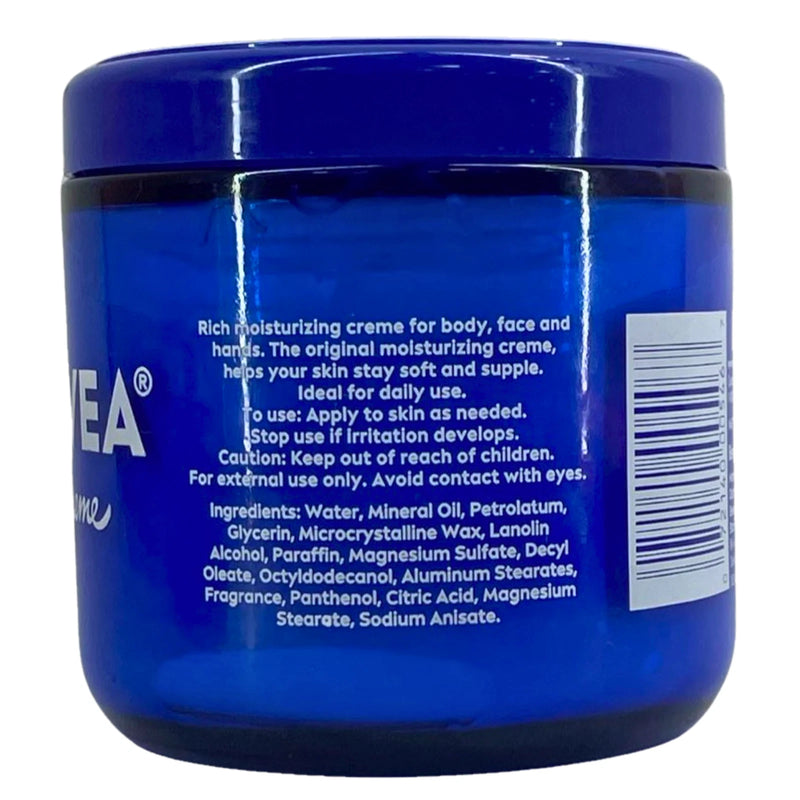 Nivea Creme Rich Moisturizing Body Face & Hands Cream Jar 13.5oz 2 Pack New