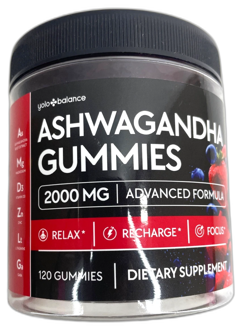 Yolo Balance Ashwagandha Gummies 240 Total Exp 03/28 Pack of 2 New