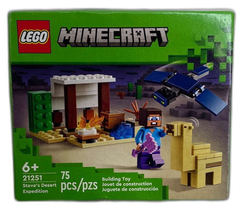 LEGO 21251 Minecraft Steve's Building Set Box 75 Each 225 Total Pack of 3 New